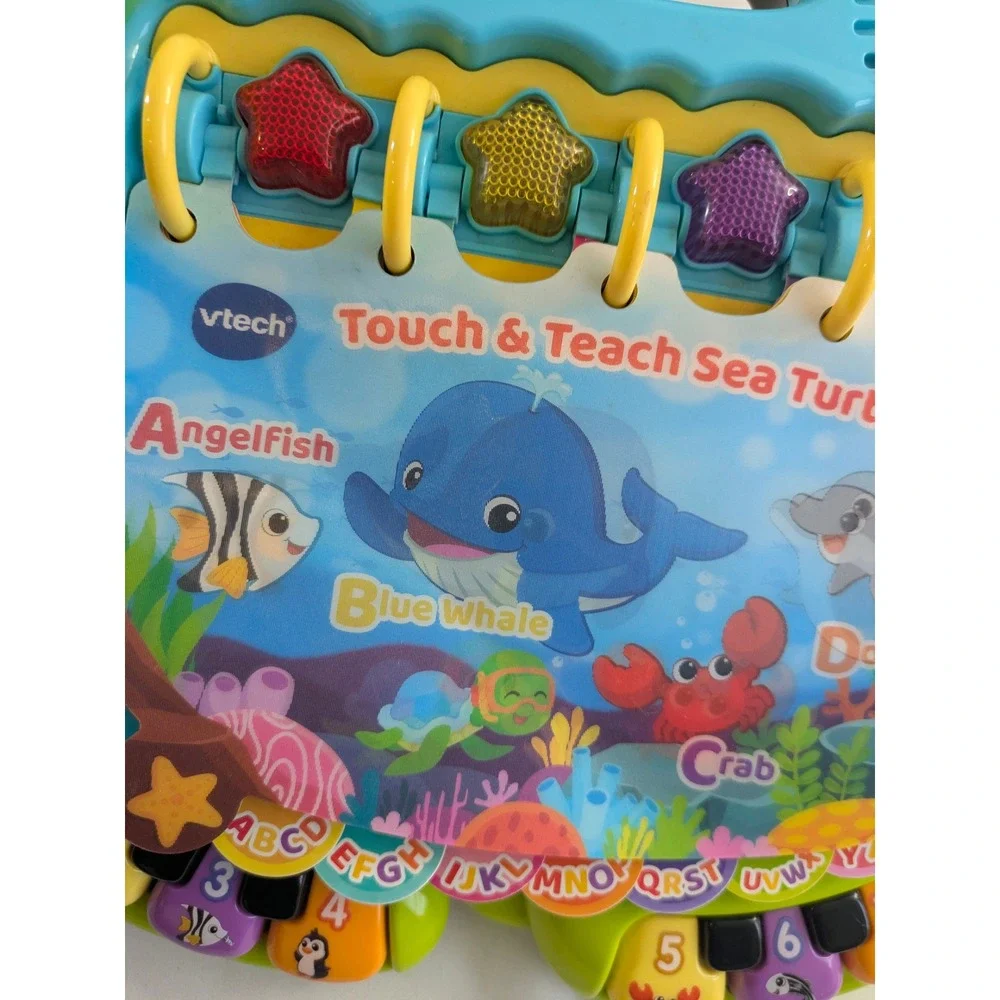 VTech Touch & Teach Sea Turtle Interactive Learning Toy ABCs Numbers Music Works
